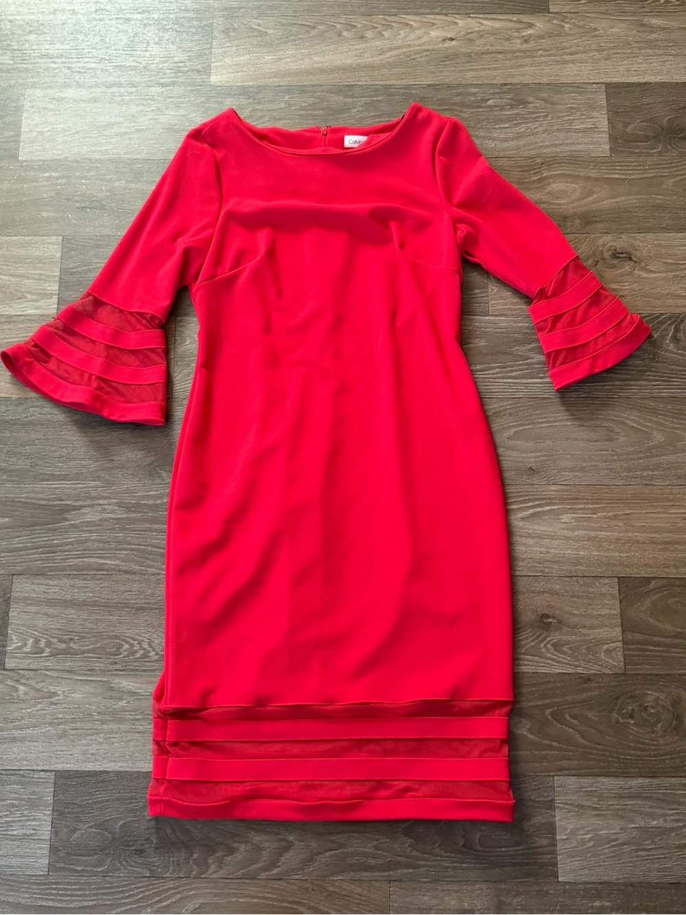 Calvin Klein Red Dress Size 8